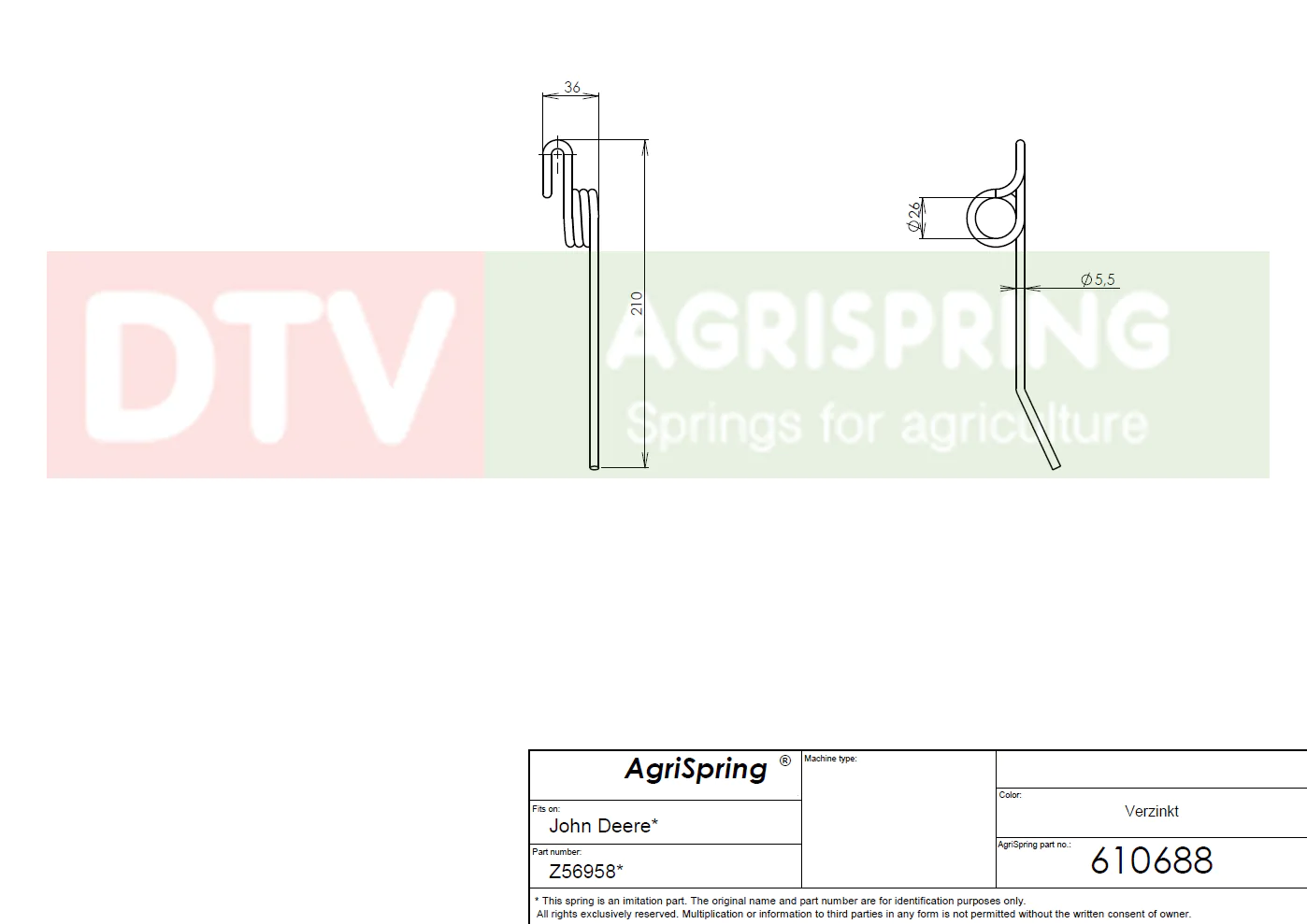 John Deere Z56958* galvanized
